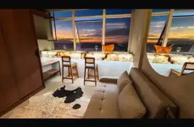 Sol victoria marina 40m², vista mar espetácular, 1/4, climatizado, mobiliado, infraestrutura de hotel, corredor da vitoria. agende sua visita!