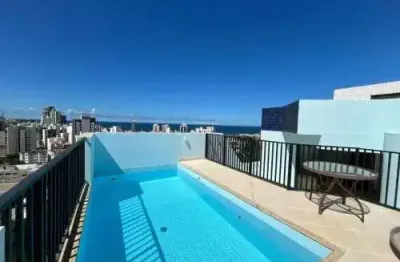 Cobertura maison d'argent 195,39m², suíte master com closet, 3/4, piscina privativa, vista mar, 2 suítes, fino acabamento, climatizado. agende já!