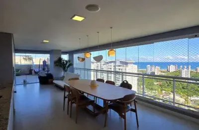 Cobertura ludco 377m², vista mar, 4 suítes, salas amplas, fino acabamento, móveis planejados, piscina privativa, varanda integrada. agende sua visita!