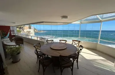 Rio vermelho duplex 564m²,  frente mar, 4 suítes, varandas, área gourmet, piscina privativa, climatizado, acesso a praia. agende sua visita!