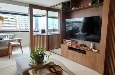 Lot aquarius pituba 115m², suíte master com closet, fino acabamento, 4/4, climatizado, 2 suítes, 2 vagas, varanda gourmet. agende sua visita!