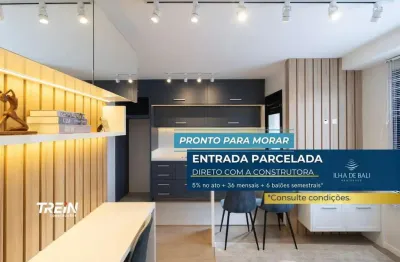 Apartamento garden 1 quarto mobiliado - curitiba/pr | novo | pronto para morar