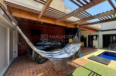 Linda casa com 3 dormitórios e piscina no recanto agua branca