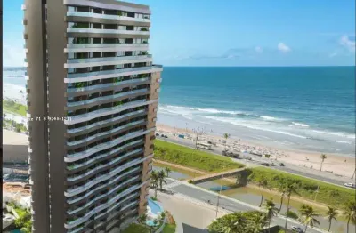 Apartamento frente mar para venda em salvador, jaguaribe, 1 dormitório, 1 suíte, 1 banheiro, 1 vaga