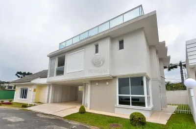 Casa em condomínio fechado com 4 quartos à venda na rua antônio turíbio teixeira braga, 136, santa felicidade, curitiba, 251 m2 por r$ 1.950.000