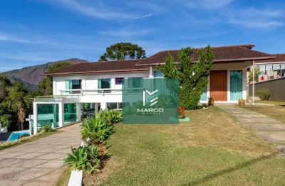 Casa com 6 dormitórios à venda, 580 m² por r$ 4.200.000,00 - várzea - teresópolis/rj