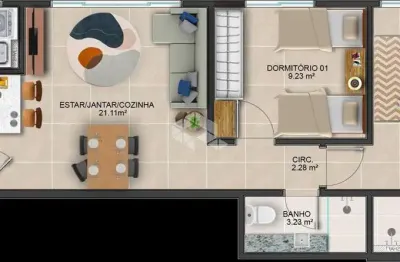 Apartamento de 2 dormitórios em residencial clube em coqueiros - florianópolis/sc