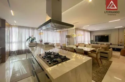 Apartamento mobiliado com 2 suítes + 2 demi suítes à venda, 176 m² por r$ 2.200.000 - vila nova - blumenau/sc