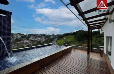 Cobertura com 3 dormitórios, sendo 1 suíte à venda, 280 m² por r$ 1.350.000 - fortaleza - blumenau/sc
