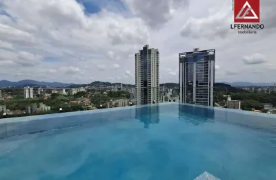 Apartamento com 1 dormitório para alugar, mobiliado andar alto - victor konder - blumenau/sc