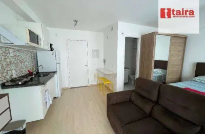 Studio mobiliado/ andar alto/ varanda / lazer completo