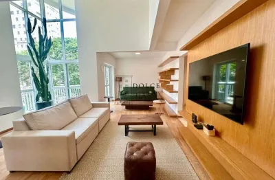 Apartamento duplex no Jardins - pé direito duplo, 4 quartos e varanda