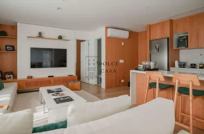 Apartamento mobiliado no jardim américa - 1 suite, lavanderia e lazer completo