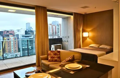 Flat na vila olímpia - 1 suite, home office, lazer completo e ampla varanda