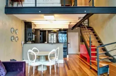 Loft no jardim paulista - varanda, pé direito duplo, mobiliado