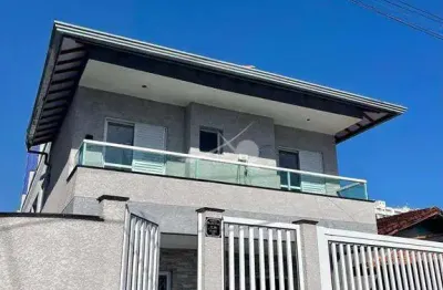 Sobrado com 2 quartos, aviação, praia grande - r$ 595 mil, cod: 8604