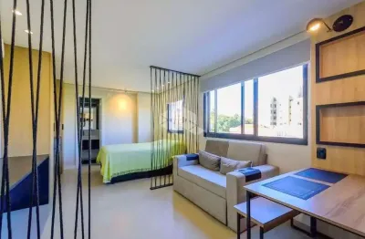 Lindo studio decorado e pronto para morar com vaga de garagem