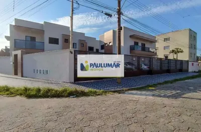 Sobrado de condomínio com 2 dorms, vila anhanguera, mongaguá - r$ 360 mil, cod: 832357
