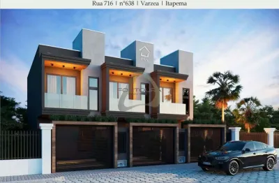 Casa em condomínio fechado com 2 quartos à venda na rua 708, 638, varzea, itapema por r$ 720.000