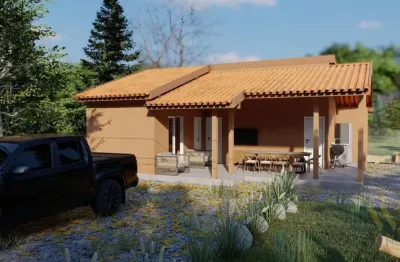 Casa de campo em condomínio fechado – 3 quartos, 1 banheiro, 5 vagas – terreno de 1.000m² em alumínio/sp