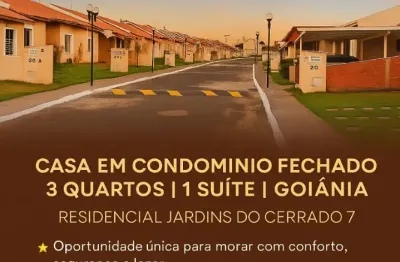 Casa em condomínio fechado com 3 quartos à venda no Residencial Jardins do Cerrado 7, Goiânia 