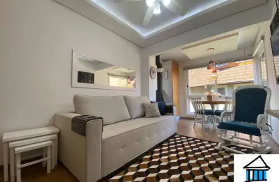 Exclusividade no centro de gramado! 1 dormitório mobiliado com garagem ao lado da rua coberta