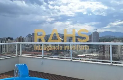 Linda cobertura  central em joinville, 3 suítes, escritório, 4 vagas individuais