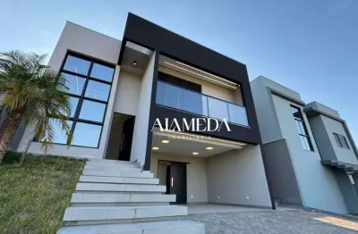 Casa com 3 suítes e armário planejado na cozinha, 149 m² - para alugar por r$5.500,00  - parque tauá, condomínio araguari - londrina/pr