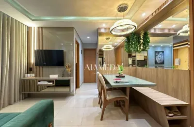 Apartamento com 2 quartos completo em móveis planejados para alugar, 52 m² por r$ 2.300/mês - acquaville - londrina/pr
