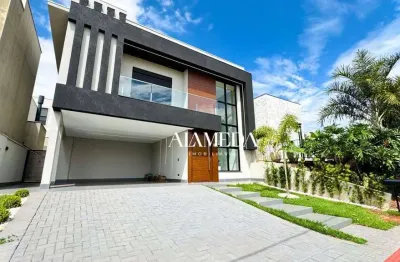 Sobrado alto padrão com fachada imponente no condomínio tangará - parque tauá | londrina/pr