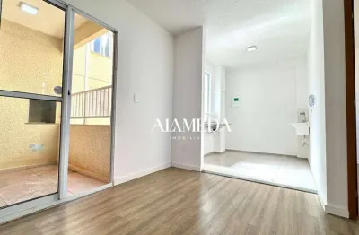 Apartamento com sacada e 2 quartos para alugar, 47 m² por r$ 800/mês - aquaville - londrina/pr