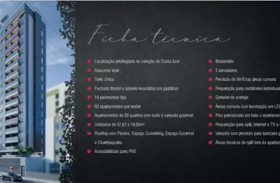 Apartamento para vender com 2 quartos 1 suítes no bairro costa azul em salvador