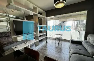 Studio para locação, 1 dormitório, 1 vaga, mobiliado, 33m², santo amaro.