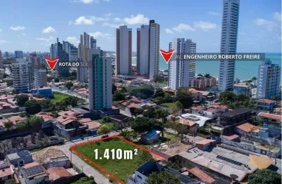 Terreno em ponta negra com 1.410m² 30x47m próximo à roberto freire