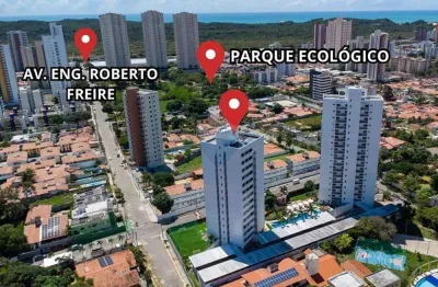 Apartamento em capim macio, 2 quartos com suíte 59m² 1 vaga, lazer completo e segurança 24h
