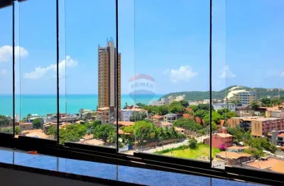 Apartamento vista mar e morrão em ponta negra 2 quartos suíte 64m² 1 vaga lazer e segurança