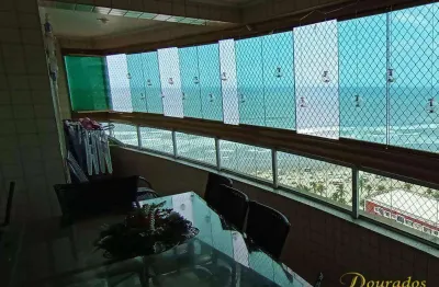 Apto 3 dorm(s), sendo 2 suítes , mobiliado, na ocian em praia grande. vista mar