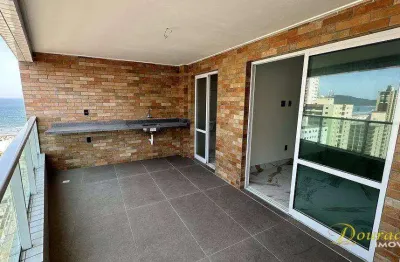 Apto novo de 2 dorm(s), sendo 1 suíte, varanda gourmet com vista mar na aviação em praia grande - sp.