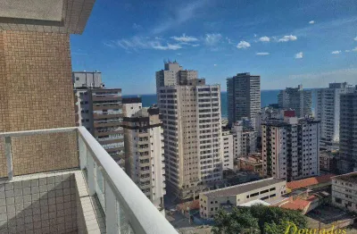 Apto pronto 2 dorm(s), sendo 2 suítes, 86m², 2 vagas, vista mar, aviação em praia grande sp.