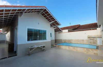 Casa isolada com piscina com 3 dorm(s), sendo 1 suíte + edícula no real em praia grande sp.