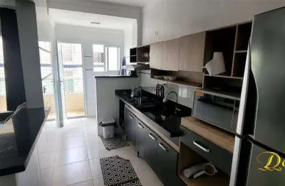 Apto de 2 dorm(s), sendo 1 suíte, com varanda gourmet e lazer, mobiliado no real em praia grande sp