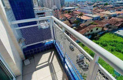 Apto de 1 dormitório com sacada, 1 vaga, 40 m², com lazer na aviação em praia grande sp.