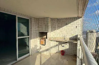 Apto de 2 dorm(s), sendo 2 suítes e 1 lavabo, vista mar na aviação em praia grande sp.