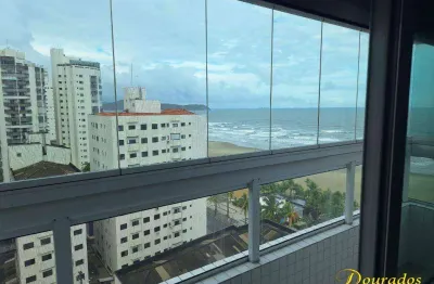 Apto de 2 dorm(s), com 1 suíte, varanda gourmet com vista mar na aviação em praia grande sp.