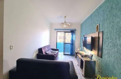 Apto de 1 dormitório com sacada, mobiliado, 1 vaga, 48m², na aviação em praia grande sp.