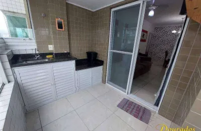Apto 02 dormitórios sendo 01 suíte, com varanda na guilhermina em praia grande sp