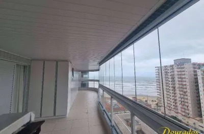Apto de 3 dorm(s), sendo 3 suítes, com varanda gourmet com vista mar livre da tupi em praia grande sp.