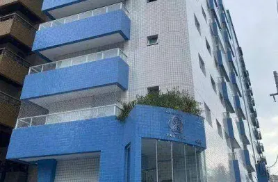 Apto 1 dormitório, 1 vaga, 50m², excelente localização na guilhermina em praia grande sp.