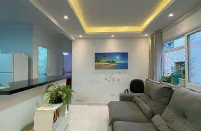 Apartamento com 2 dormitórios à venda, 55 m² por r$ 337.000 - canto do forte - praia grande/sp