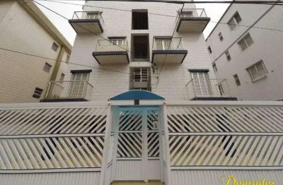 Kitnet porteira fechada com sacada frente rua no boqueirão em praia grande sp.